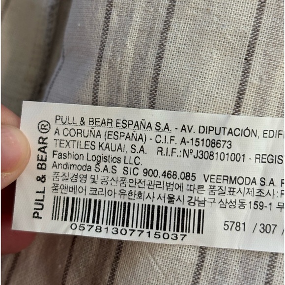 PULL & BEAR Cotton Blend Striped Blazer - Picture 8 of 11